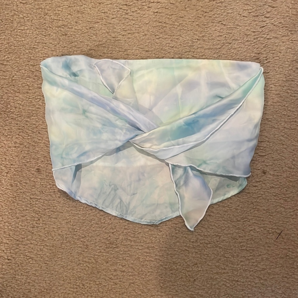 American Threads Pastel Tie-Dye Crop Top